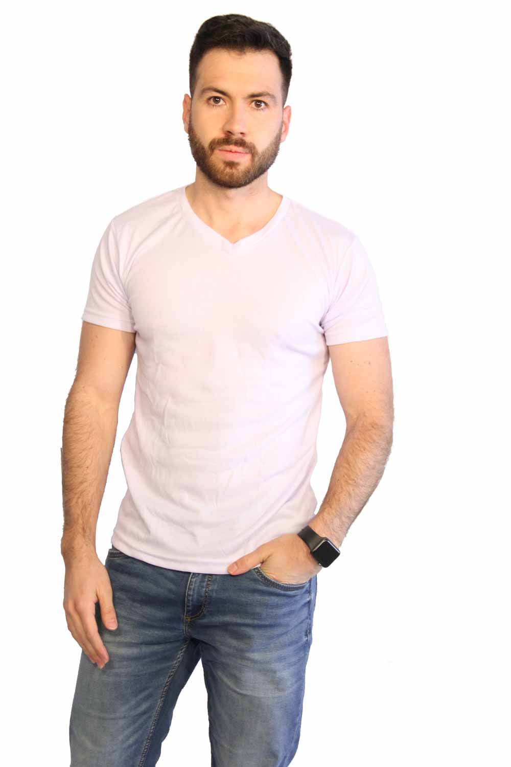 CAMISETA HOMBRE TEXCOL REF CLLO V color BLANCO