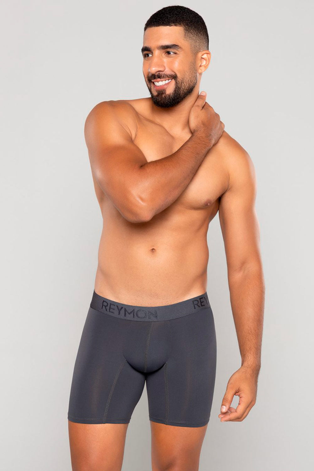 BOXER HOMBRE REYMON REF 3015 color GRIS JASPE OSCURO