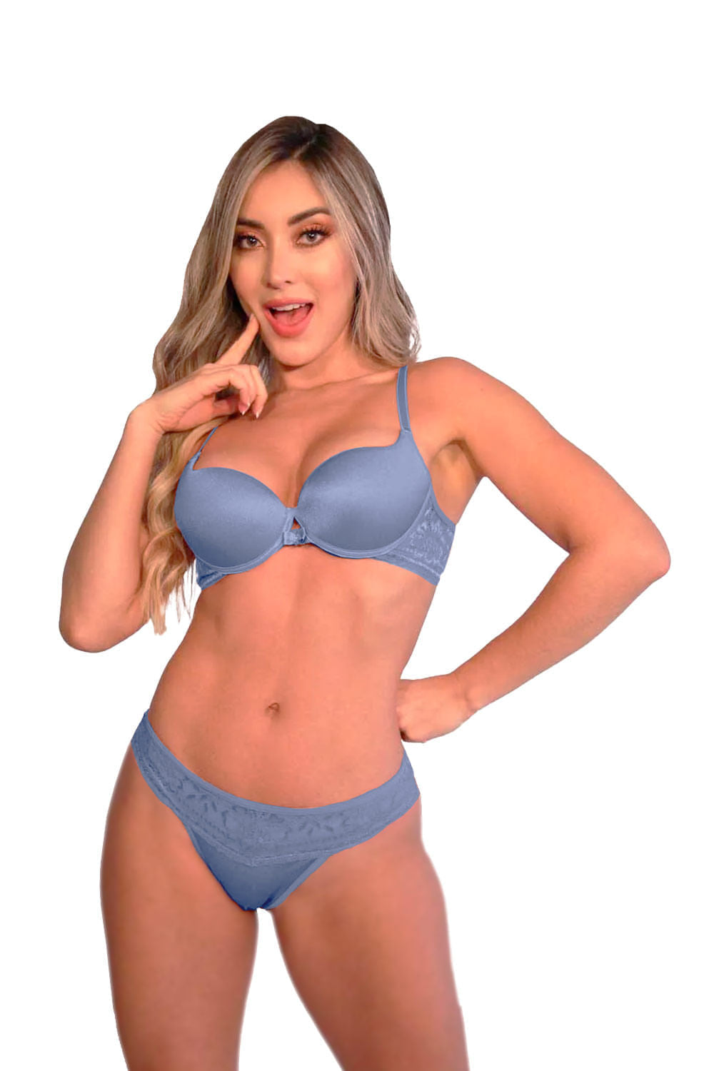 CONJUNTO MUJER GLORIETTE REF 450 color STEEL