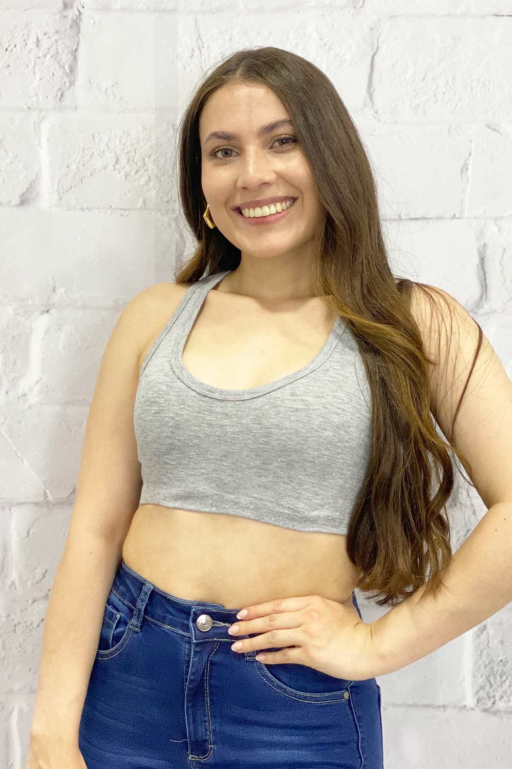 TOP MUJER MUNAMU REF 053 color GRIS CLARO