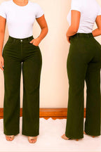 PANTALÓN MUJER SILUETA AMPLIA TIPO PANA