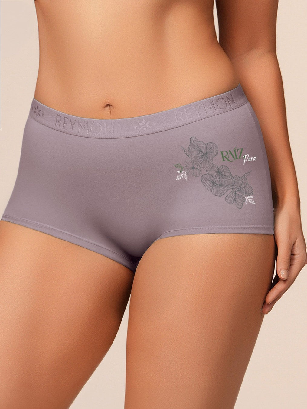 BÓXER  MUJER TIRO ALTO ESTAMPADO LATERAL