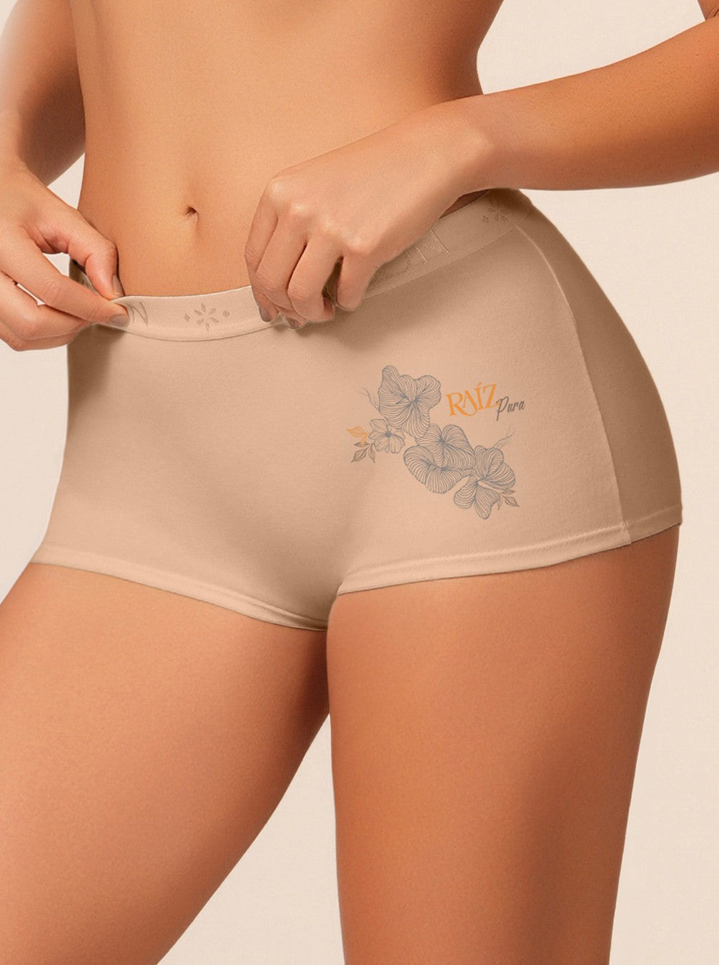 BÓXER  MUJER TIRO ALTO ESTAMPADO LATERAL