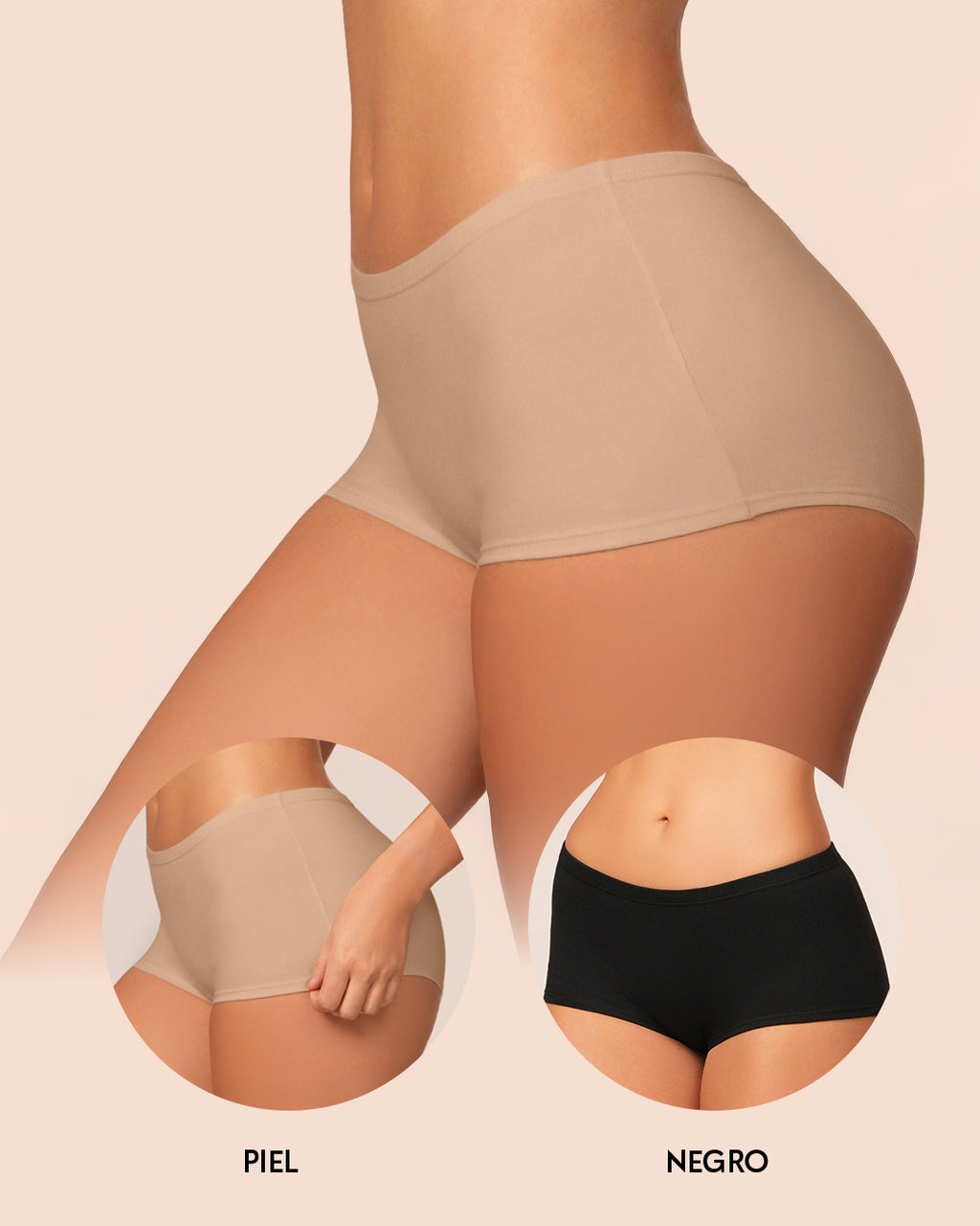 PANTIES MUJER DUO TIRO ALTO EN ALGODÓN
