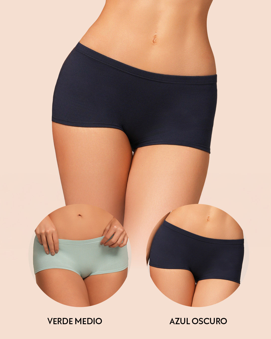 PANTIES MUJER DUO TIRO ALTO EN ALGODÓN