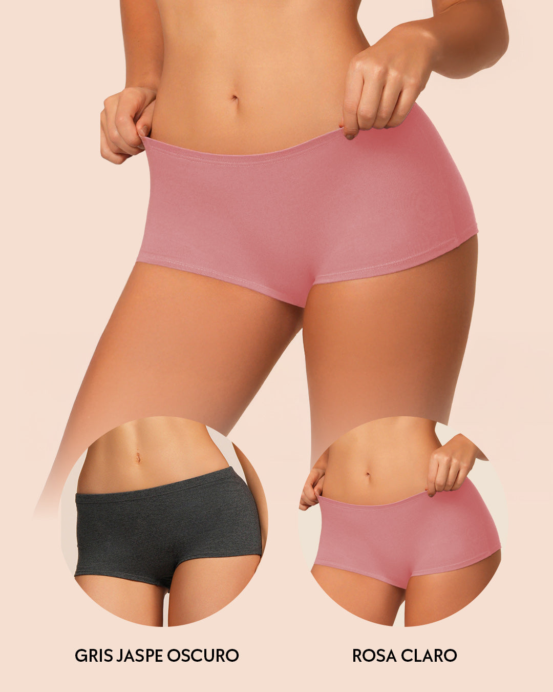PANTIES MUJER DUO TIRO ALTO EN ALGODÓN