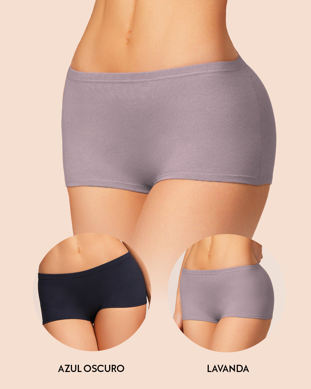 PANTIES MUJER DUO TIRO ALTO EN ALGODÓN