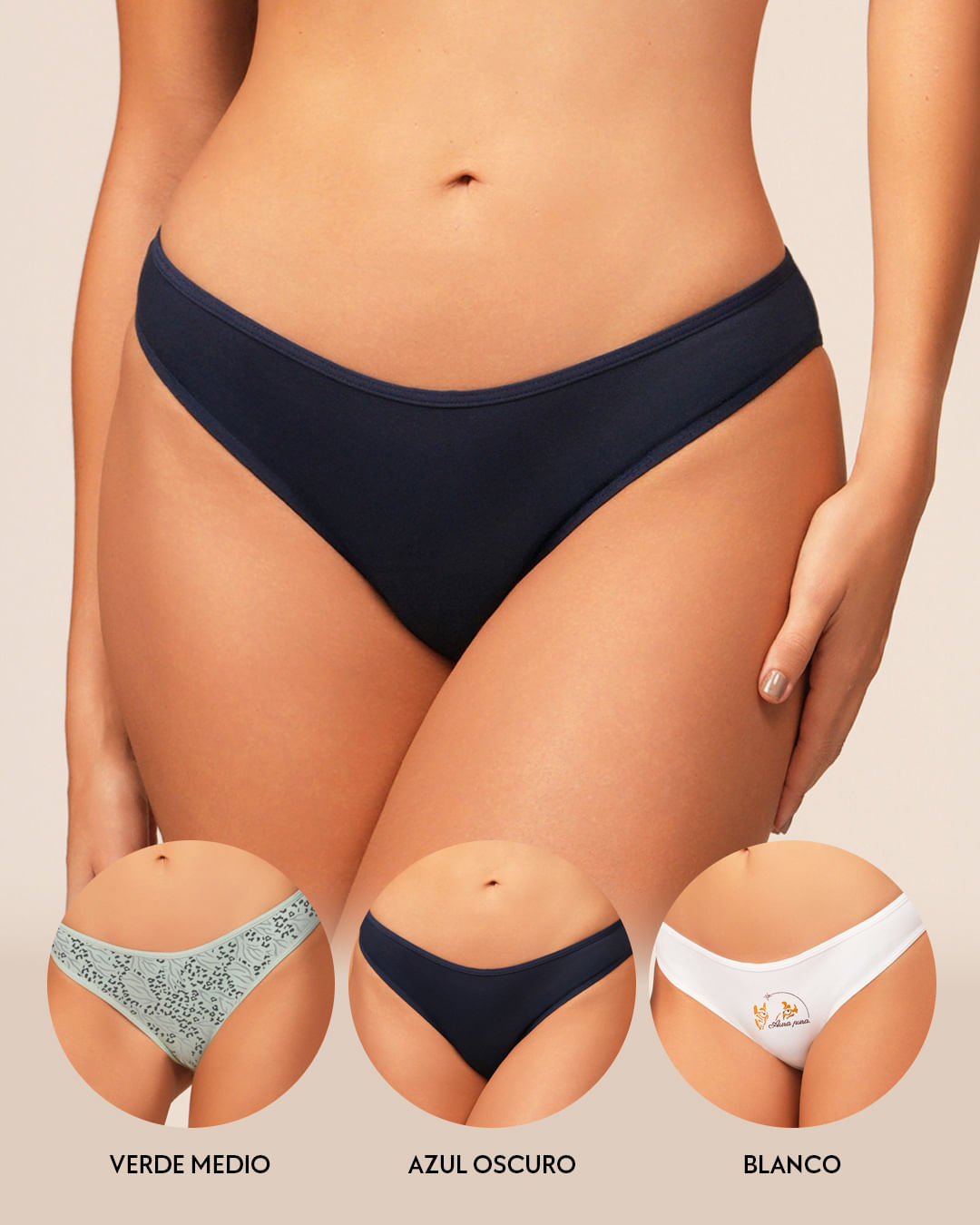 TANGA MUJER REYMON REF 9103  X3 color TRIO 3