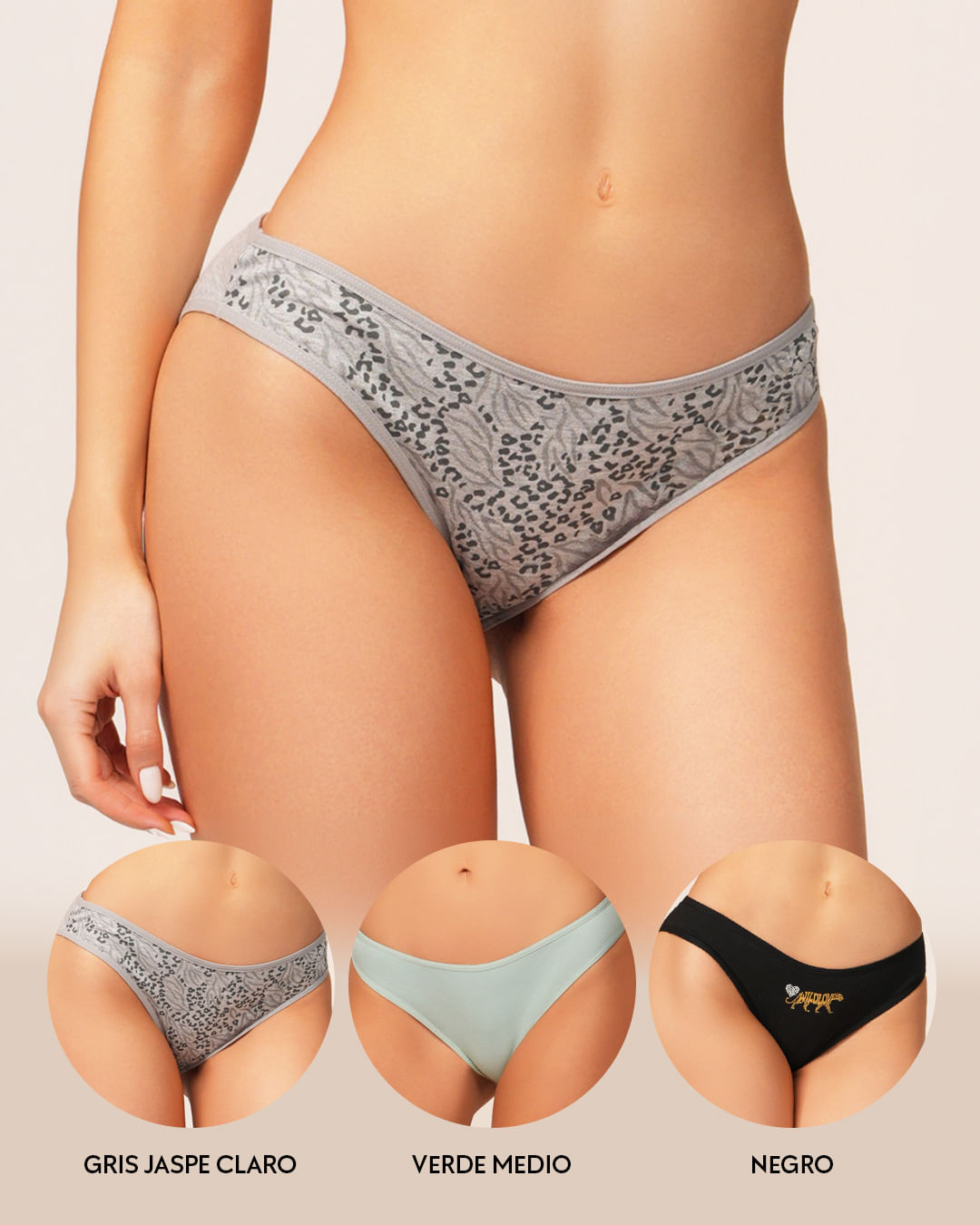 TANGA MUJER REYMON REF 9103  X3 color TRIO 4