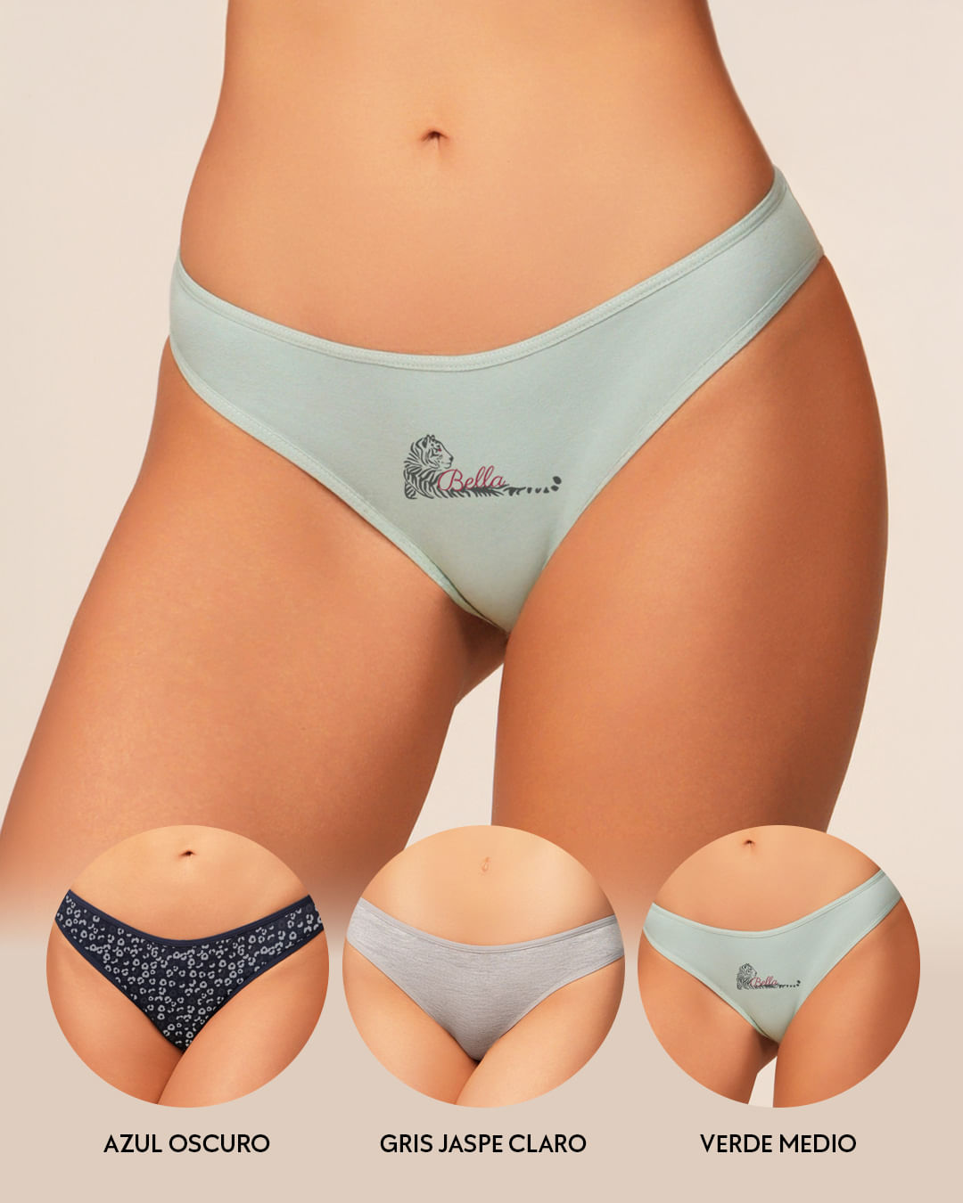 TANGA MUJER REYMON REF 9103  X3 color TRIO 5