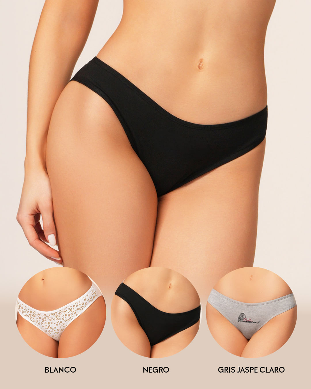 TANGA MUJER REYMON REF 9103  X3 color TRIO 9