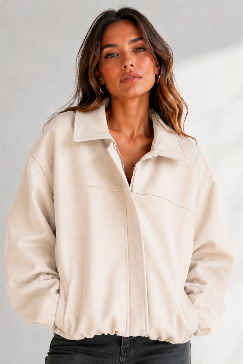 CHAQUETA MUJER DSKAFIVE REF 20213 color AVENA