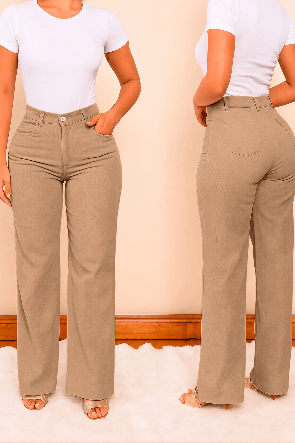 PANTALON MUJER JUAN & CO REF 562 PANA color BEIGE