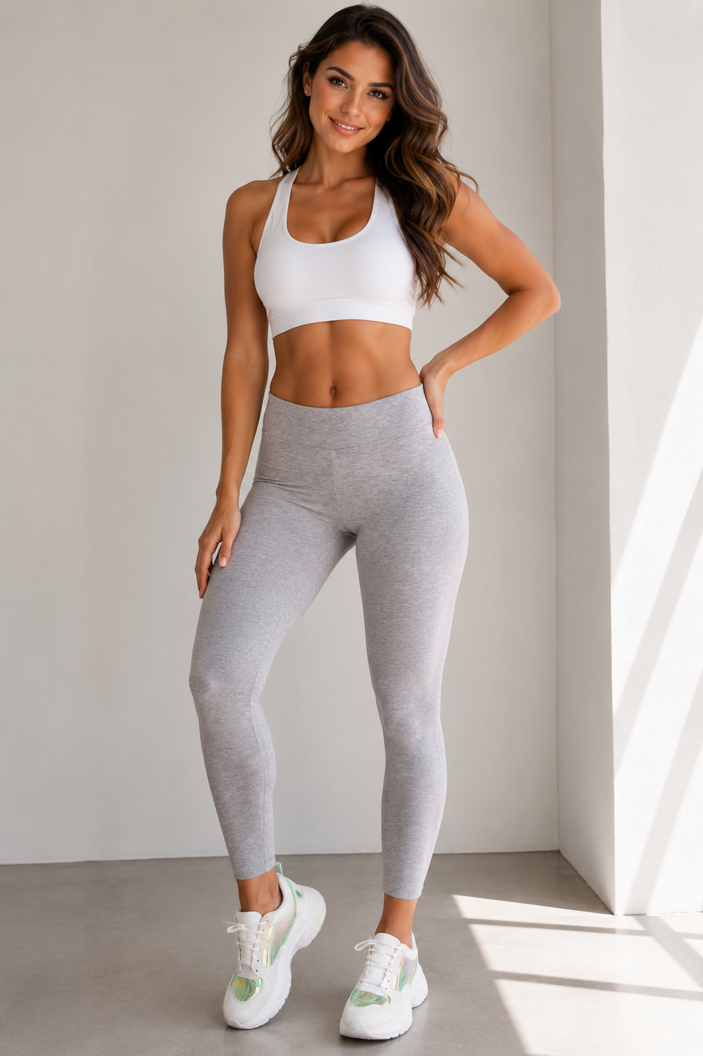 LEGGINS MUJER ALGODÓN PRETINA DELGADA