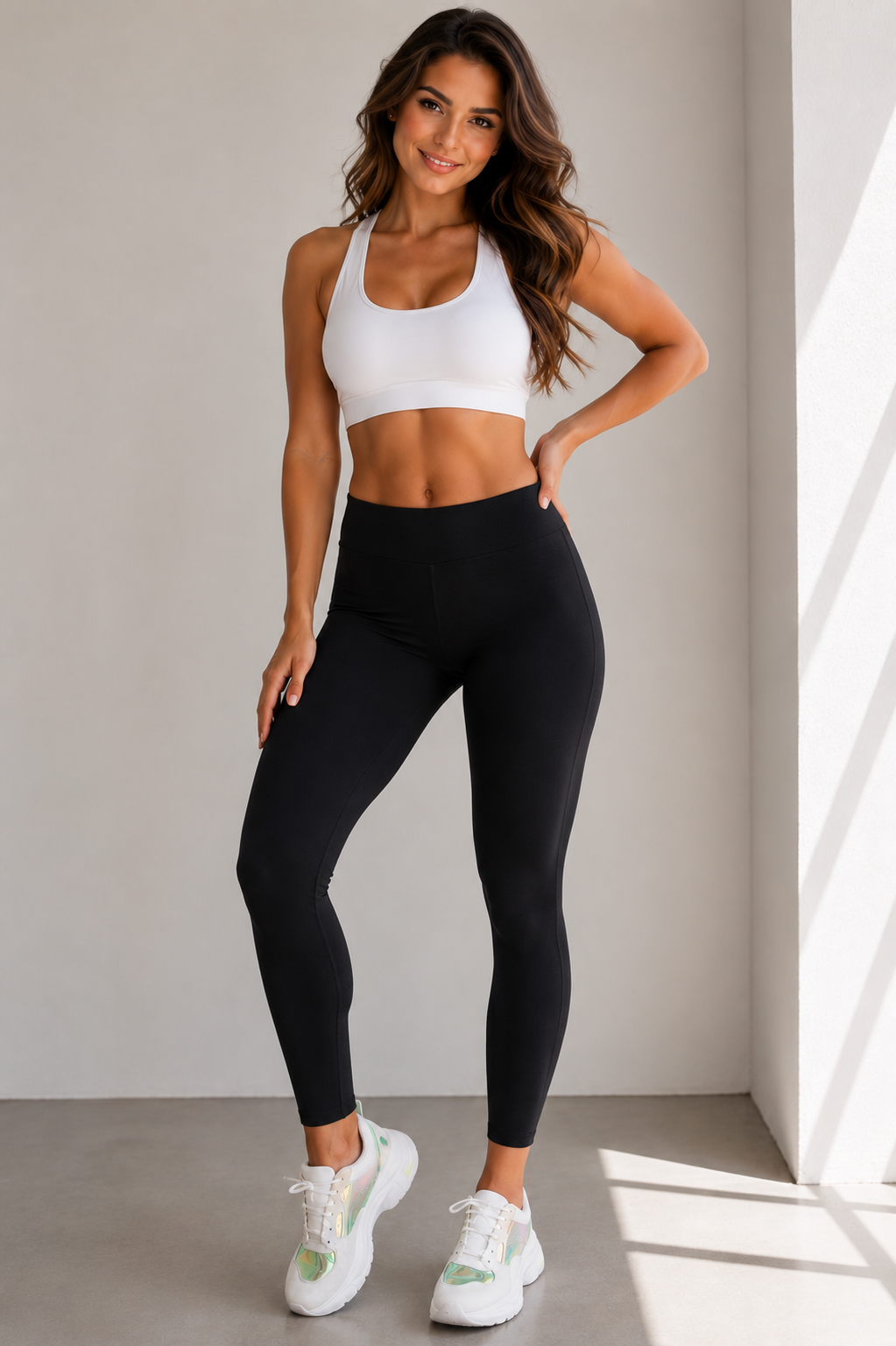 LEGGINS MUJER ALGODÓN PRETINA DELGADA