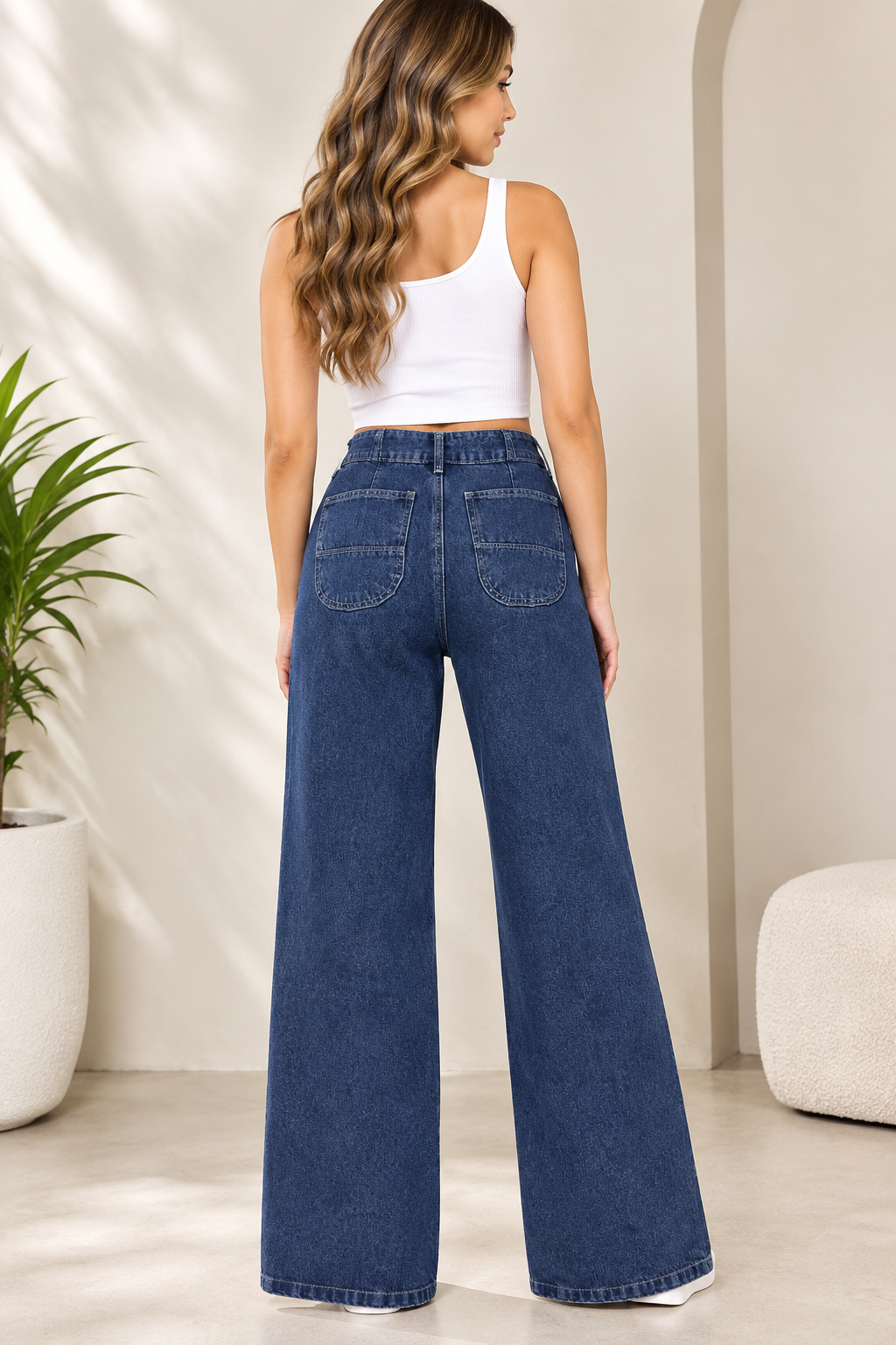 JEAN MUJER TIRO ALTO WIDE LEG