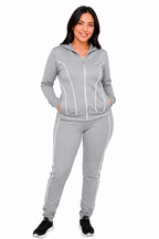 SUDADERA MUJER ROSSY SPORT REF 1400012 color GRIS CLARO