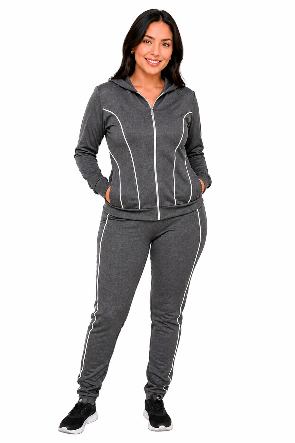 SUDADERA MUJER ROSSY SPORT REF 1400012 color GRIS OSCURO