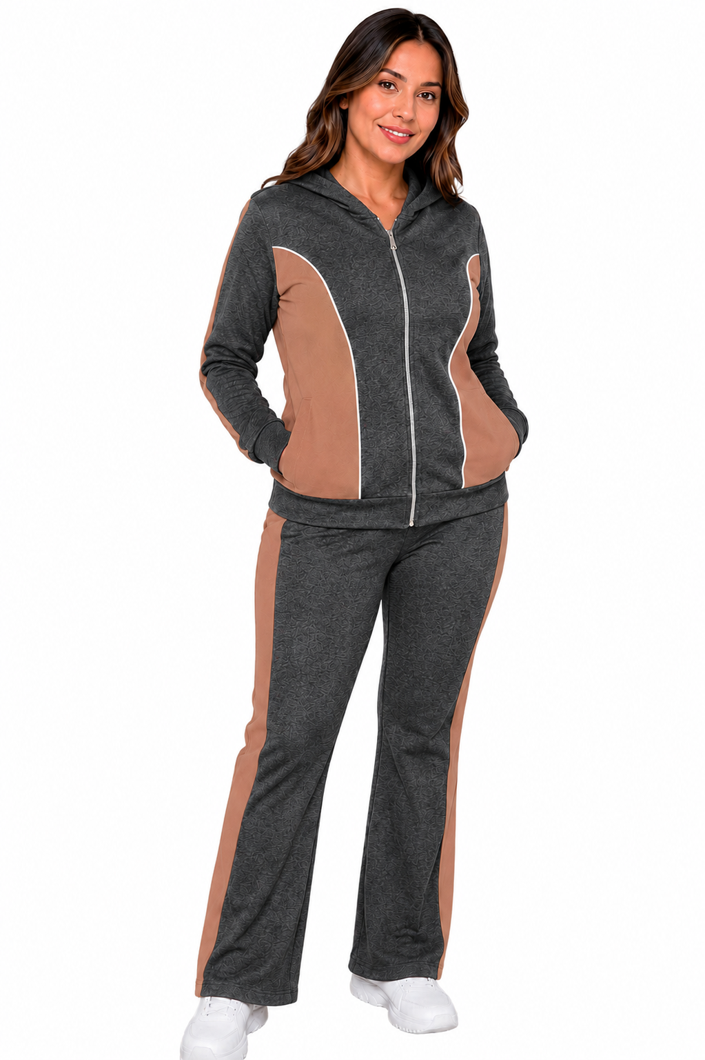 SUDADERA MUJER ROSSY SPORT REF 1400011 color GRIS OSCURO