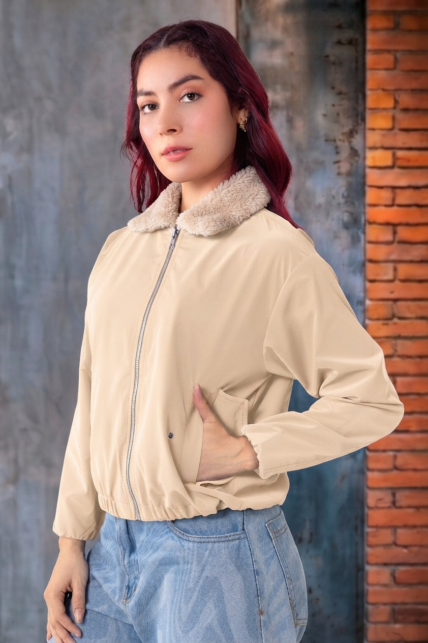 CHAQUETA MUJER DSKAFIVE REF 20203 color BEIGE