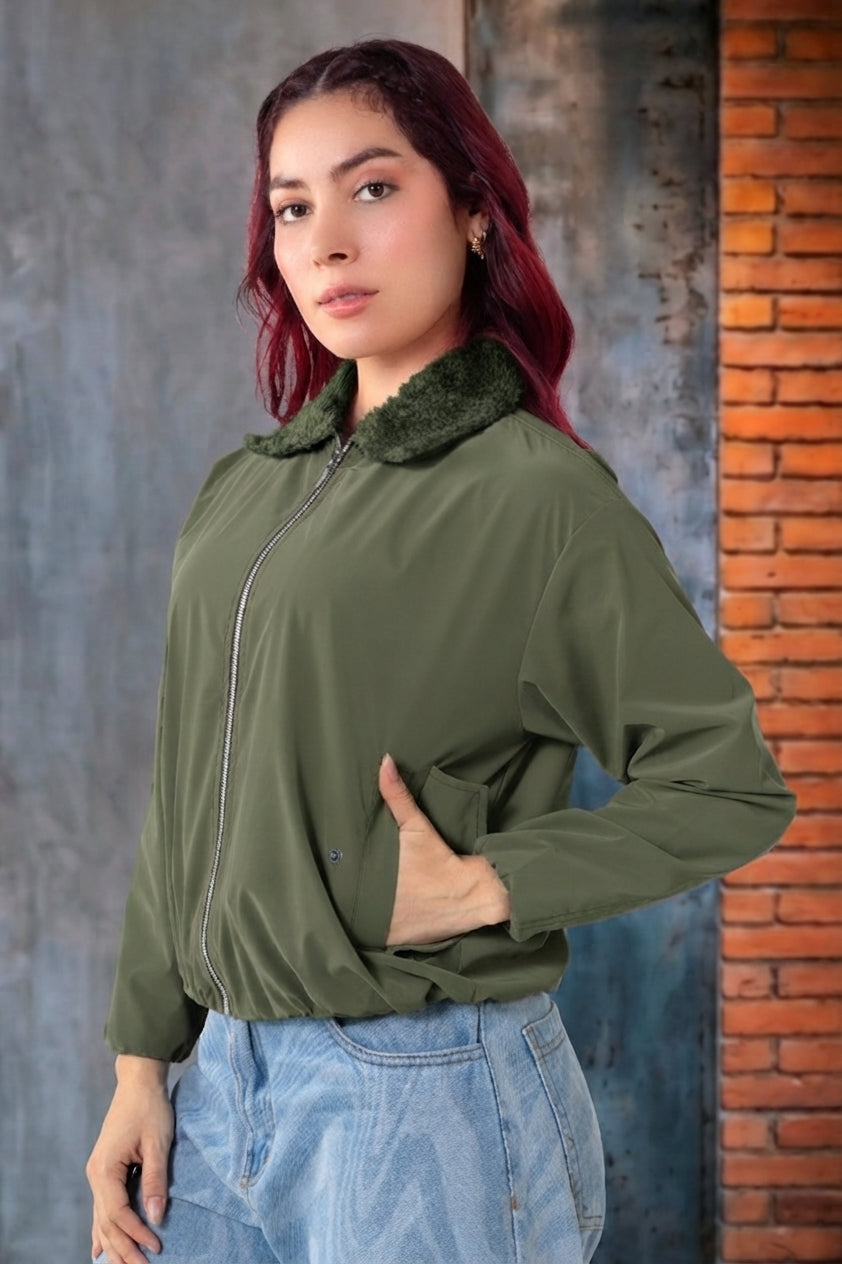 CHAQUETA MUJER DSKAFIVE REF 20203 color VERDE