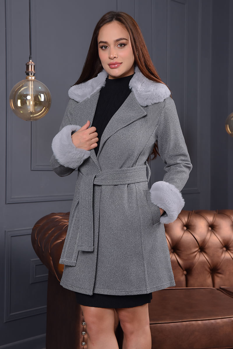 GABAN MUJER SAMALU REF 400 MILAN color GRIS