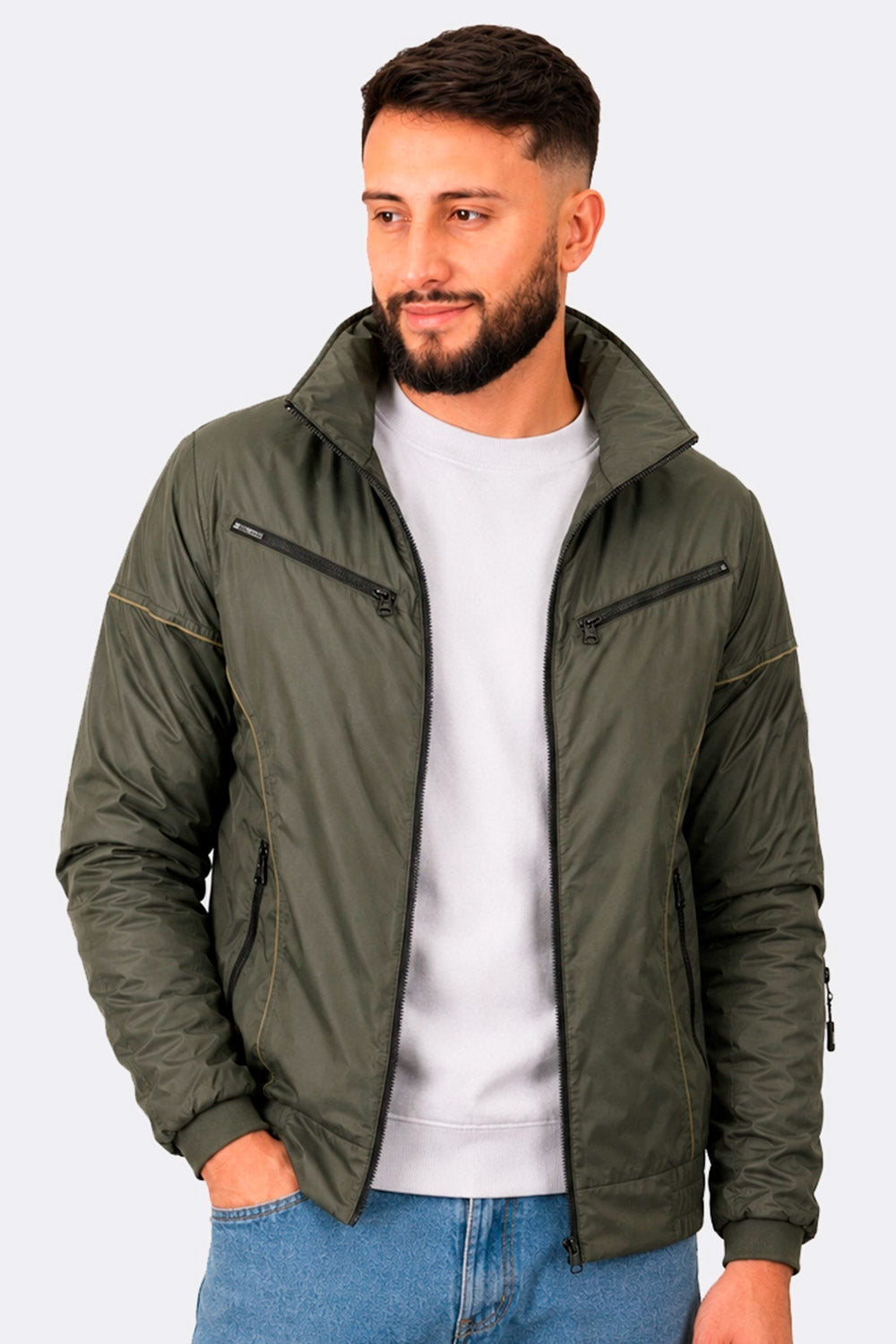 CHAQUETA HOMBRE ROOTINC REF TRIM color VERDE MILITAR