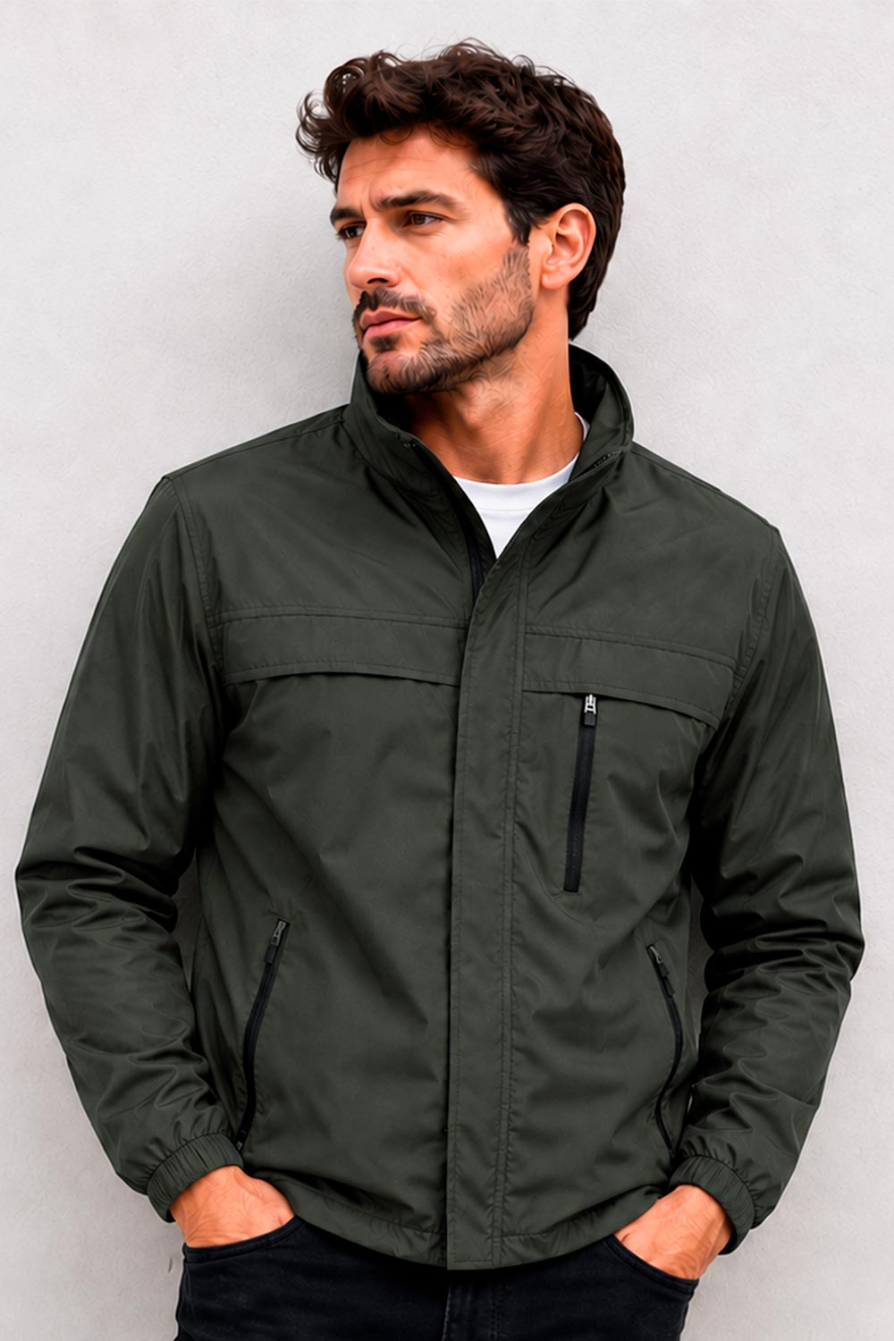CHAQUETA HOMBRE DSKAFIVE REF 20194 color VERDE MILITAR