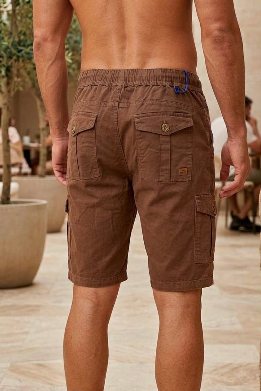 BERMUDA HOMBRE TIPO CARGO CON CORDON AJUSTABLE