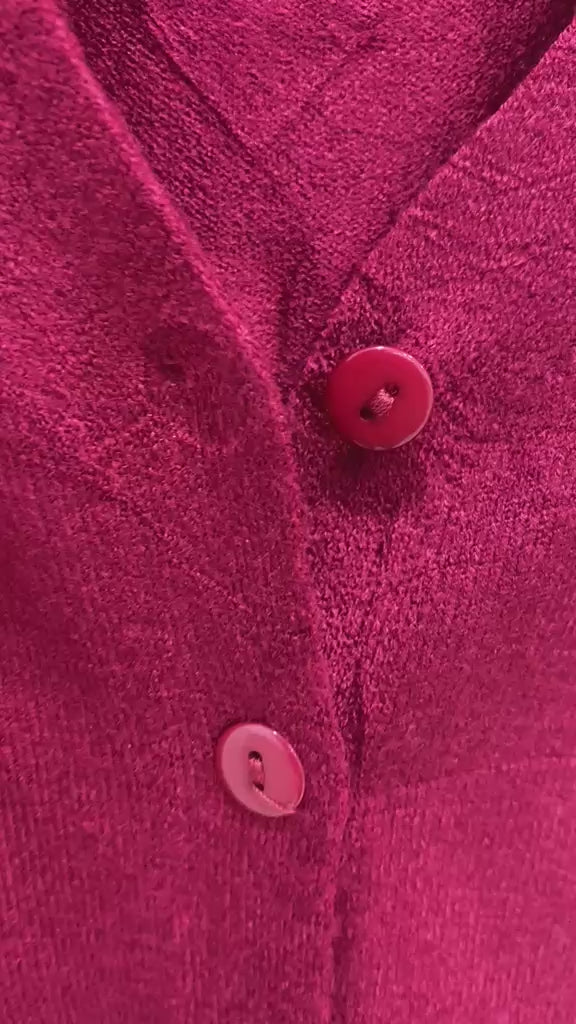 BUZO MUJER BOTONES CON CUELLO V