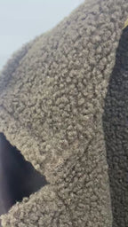 CHAQUETA MUJER DE CUERO SINTETICO CON BORREGO