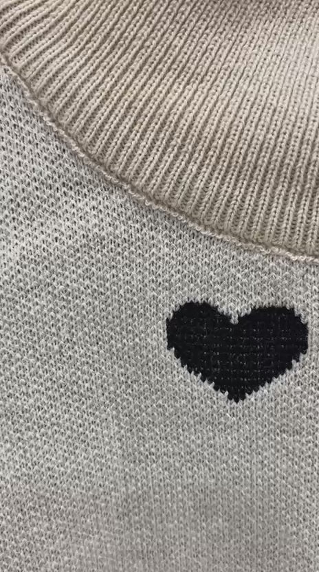 BUSO MUJER TEJIDO ESTAMPADO DE CORAZONES